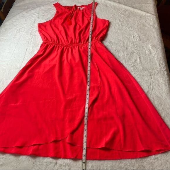 Athleta Martinique Sleeveless Neon Coral Keyhole Back Dress Size Medium - Picture 11 of 13